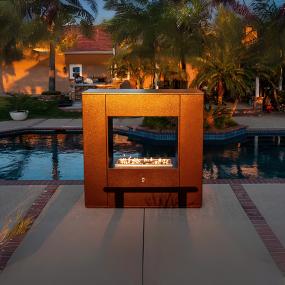 The Outdoor Plus Williams Outdoor Fireplace - Powder Coated Metal